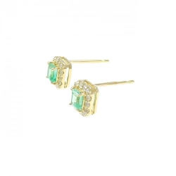 K18YG Bông tai Ngọc lục bảo 0.38CT - Hàng hiệu Chính hãng 877008