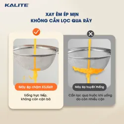 Máy ép chậm Kalite KSJ569 ép kiệt bã 99% không sinh nhiệt tích hợp làm kem 788852