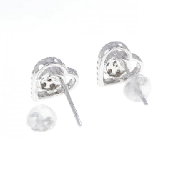 Bông tai kim cương hình trái tim × hoa 750WG/K18WG 0.726CT - Hàng hiệu Chính hãng 869723