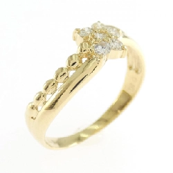 Nhẫn kim cương K18YG hoa