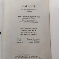 3 quyển - Tuổi Trẻ Hoàng Văn Thụ, Cái Áo Tế, O Chuột • Tác giả Tô Hoài 764269