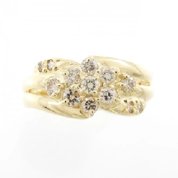 Nhẫn kim cương hoa K18YG 0.41CT 671075