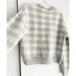 MỚI 98%***ÁO LEN IVY MODA SIZE S* KẺ CARO MÀU XANH NGỌC XANH MẠ BE* TẶNG QUÀ 0Đ FREESHIP