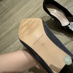 Giày cao gót mũi nhọn đính đá 740202