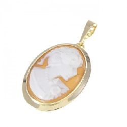 Mặt dây chuyền ngọc bích 750YG - Hàng hiệu Authentic