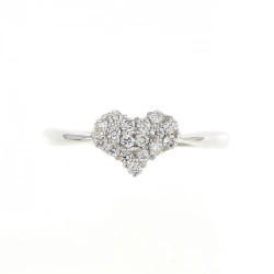 Nhẫn kim cương hình trái tim K18WG 0.14CT 670587