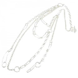 Hàng hiệu Authentic - Dây chuyền Hermes Chaine d'Ancre Punk Đa sắc 845541