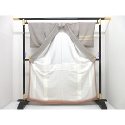 Kimono thăm viếng, lụa nhuộm, chế tác vàng Yuzen, có thắt nút - Hàng hiệu Authentic 876841