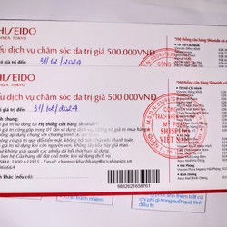 Phiếu làm đẹp của Shiseido 142002