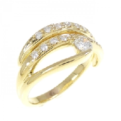 Nhẫn kim cương K18YG 0.51CT