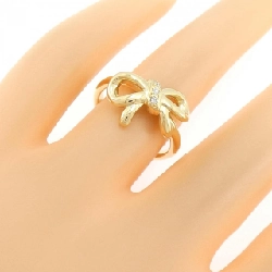 Nhẫn kim cương hình ruy băng K18YG - Hàng hiệu Chính hãng 853405