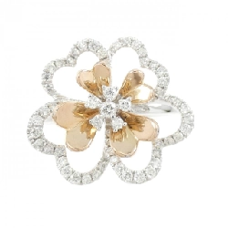 Nhẫn kim cương K18WG/K18PG hình cỏ 0.381CT 665948