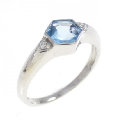 Nhẫn Blue Topaz PT900 - Hàng hiệu Chính hãng