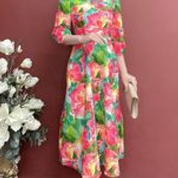 Váy Xòe Hoa Nhí Nền Vàng Có Túi XL	SIZE XL 183181