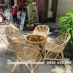 Bàn ghế mây đọc sách uống trà 553406