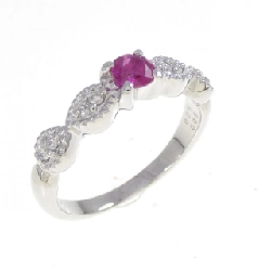 Nhẫn Ruby PT900 0.25CT - Hàng hiệu Chính hãng