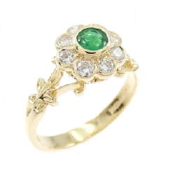 Nhẫn Ngọc Lục Bảo 750YG 0.24CT - Hàng hiệu Chính hãng