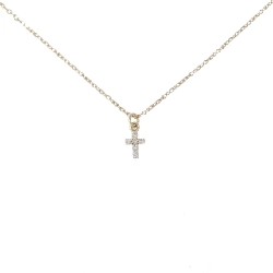 K10YG Dây chuyền kim cương 0.033CT - Hàng hiệu Chính hãng