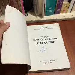 II Pháp Lý: Tài Liệu Tập Huấn Chuyên Sâu Luật Cư Trú - 2008 1002174