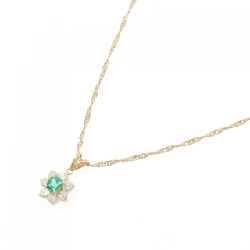 K18YG Dây chuyền Ngọc lục bảo 0.32CT - Hàng hiệu Chính hãng 856591