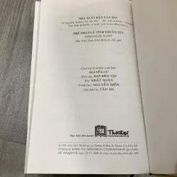 Phê phân lý tính thuần tuý - immanuel kant. 7a4 783446