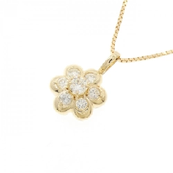 K18YG Hoa Vàng Kim Cương Dây Chuyền 0.30CT - Hàng hiệu Chính hãng 858939