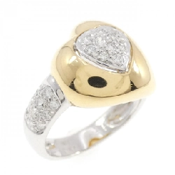 Nhẫn kim cương hình trái tim K18WG/K18YG 0.35CT