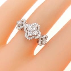 Nhẫn kim cương hoa K18WG 0.62CT 671781