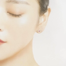 K18YG Bông tai Ruby 0.17CT - Hàng hiệu Chính hãng 869749