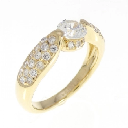 Nhẫn kim cương K18YG 0.535CT