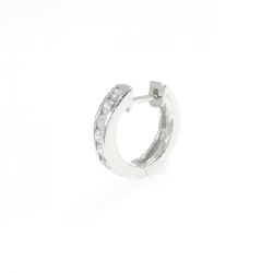 K18WG Bông tai kim cương dạng vòng một bên - Hàng hiệu Authentic 867620