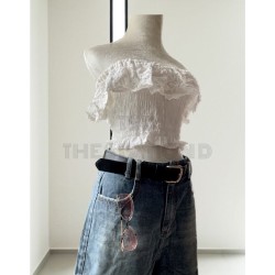 Set áo croptop quần short jean kèm nịt QCCC 11479