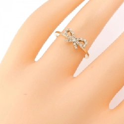 Nhẫn kim cương K10YG có ruy băng 0.08CT 670313