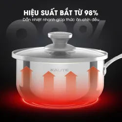 Quánh inox Kalite KSP1601 16cm 3 lớp inox 304 cao cấp, an toàn bền đẹp mới 100% chính hãng 574417