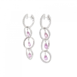 K18WG Sapphire Bông tai - Hàng hiệu Authentic 867053