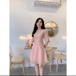 Váy voan màu hồng nude 24463