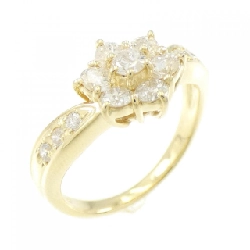 Nhẫn kim cương K18YG hoa 0.71CT