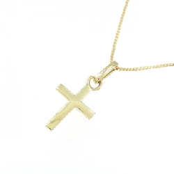 K18YG Dây chuyền hình chữ thập - Hàng hiệu Authentic 860955