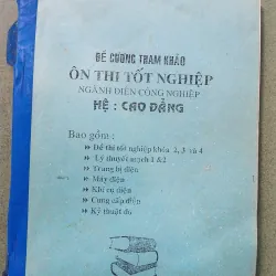[Sách kỹ thuật điện xưa] Đề cương tham Khảo ôn thi tốt nghiệp ngành điện công nghiệp 