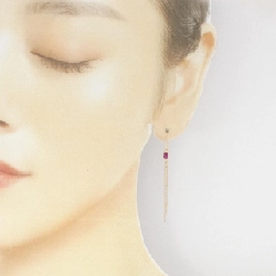 K10YG Bông tai Ruby - Hàng hiệu Chính hãng 872473