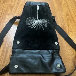 Balo nữ da thật phối da lộn 2hand 992648