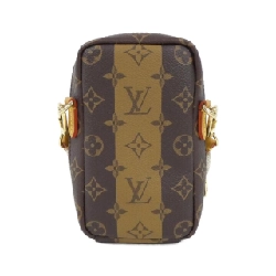Túi đeo chéo Louis Vuitton Monogram Stripe (LV Squared) Double Phone Pouch M81005 - Hàng hiệu Chính hãng 766477