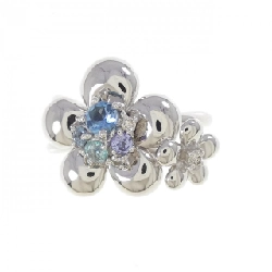 Nhẫn đá màu hoa K18WG - Hàng hiệu Authentic 851811