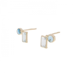 K10YG Blue Topaz Earrings - Hàng hiệu Authentic 869052