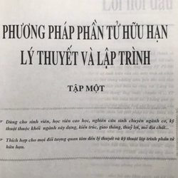 PHƯƠNG PHÁP PHẦN TỬ HỮU HẠN LÝ THUYẾT VÀ LẬP TRÌNH 462194