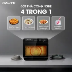 Nồi chiên hơi nước KALITE STEAM FUSION PRO, 4in1 chiên, hấp, nướng, rã đông, 20 lít 585478