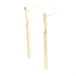 K18YG Bông tai kim cương 0.32CT - Hàng hiệu Chính hãng 873041