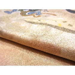 Đai obi Yuzen với hoàn thiện vàng - Hàng hiệu Authentic 875936