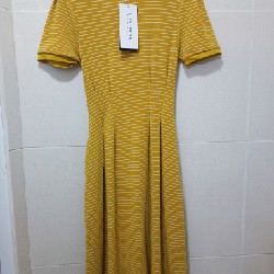 Váy sọc vàng, size M new 100% , eo 68-72, co giãn, 90k