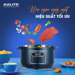 Nồi áp suất điện KALITE KPC4066, màu xanh sang trọng, tinh tế, mới 100% 701535